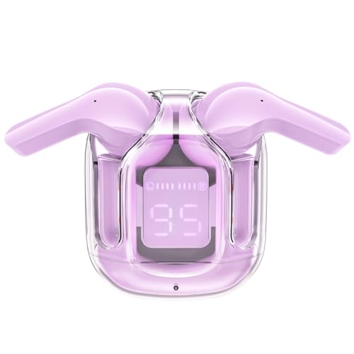 ACEFAST T6 Bluetooth Kopfhörer, 2024 In Ear Kopfhörer, Kabellose Bluetooth 5.3 Kopfhörer mit ENC Mikrofon, 25 Stunden Wiedergabe, Tiefe Bässe, Transparent Ohrhörer Sport, Touch Steuerung, Rosa von ACEFAST