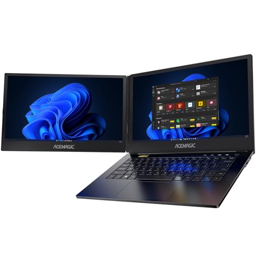ACEMAGIC X1 Dual Screen Laptop 14 Zoll - i7-1255U Prozessor Notebook bis zu 4,7 GHz, 14 Zoll Bildschirm*2 Notebook Computer 360° Dual Screen Klappbarer Laptop, 16GB DDR4 1TB SSD, WiFi6, BT5.2 ACEMAGIC X1 Dual Screen Laptop 14 Zoll - i7-1255U Prozessor Notebook bis zu 4,7 GHz, 14 Zoll Bildschirm*2 Notebook Computer 360° Dual Screen Klappbarer Laptop, 16GB DDR4 1TB SSD, WiFi6, BT5.2 von ACEMAGIC