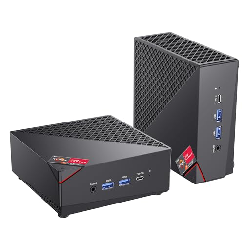 ACEMAGICIAN AM06 Pro Mini PC, AMD Ryzen 7 5700U (8C/16T, up to 4.3Ghz),32GB DDR4 512GB NVME SSD Mini Desktop PC mit 4K Triple Display | Dual Ethernet | WiFi 6 | BT 5.2 | Type-C von ACEMAGICIAN