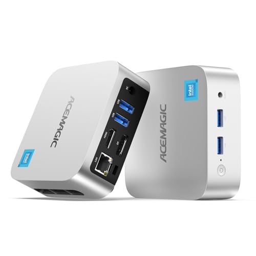 ACEMAGICIAN Mini PC 16GB LPDDR5 1TB SSD, Шin11 Ιntel Alder Lake N100(Bis zu 3.4GHz) Micro Desktop Computer |Dual LAN|Triple HDMI von ACEMAGICIAN