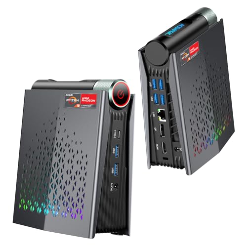 S3A Mini PC 32GB DDR5 4800MHz 1TB NVME PCIe3.0 SSD, AMD Ryzen 9 6900HX (bis zu 4,9 GHz) Radeon 680M, Micro Desktop Computer Für Bussiness/Office/Gaming Einstellbar in 3-Modi|WIFI6|2.5G LAN von ACEMAGICIAN