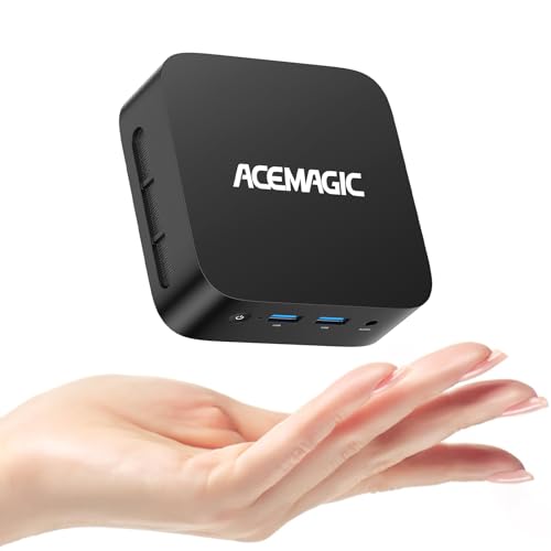 ACEMAGICIAN V1 Mini PC Win11 PRO 16 GB DDR4 512 GB SSD,Ιntel Alder Lake-N97(Bis zu 3,6 GHz) Micro Desktop Computer Für Business/Office/Multimedia|HDMI+DP|USB3.2 von ACEMAGICIAN