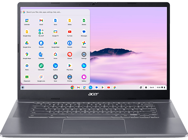 ACER Chromebook Plus 515 (CB515-2HT-31TR), Plus, mit 15,6 Zoll Display Touchscreen, Intel® Core™ i3,i3-1315U Prozessor, 8 GB RAM, 256 SSD, UHD Graphics, Steel Grey, Google ChromeOS von ACER
