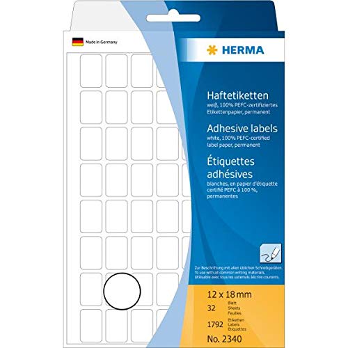 Label 12x18mm white Herma 2340 (1792) von ACI