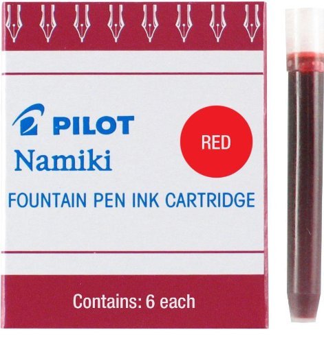 Pilot Tintenpatrone für Capless Füllhalter Rot (IC-50), VE=6 Stück von ACI