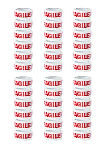ACIT Klebeband mit Aufschrift FRAGILE - 1 Karton mit 36 Rollen - Größe 66 x 50 cm, zerbrechliches Klebeband von ACIT