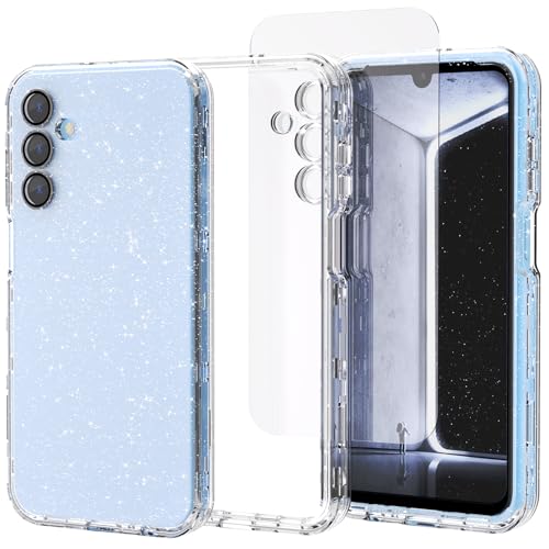 ACKETBOX Hülle für Samsung Galaxy A15 6,5 Zoll, Glitzer Handyhülle mit Galaxy A15, Militärnorm Sturzschutz für A15 Hülle(Glitzer) von ACKETBOX