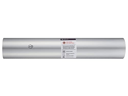 Gima ACLIV Antimikrobieller Klebefilm Antivirus Silver, Silber Farbe, Dicke 200 µm, für ebene und nicht ebene Oberflächen, Antireflexion, Anti-Fingerabdruck, Dauer über 6 Monate, 1 Rolle à 5mx400mm von ACLIV