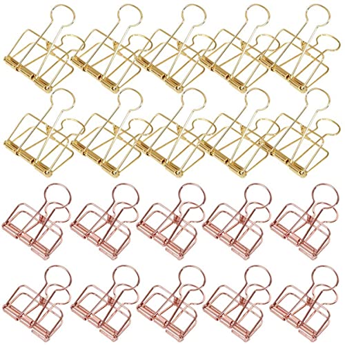 Metal Hollow Lange Schwanzklammer 20 Stück Long Tail Clip Hohl Binder Clips Stilvolle für Foto Wand Drahtgitter Display von ACMEDE