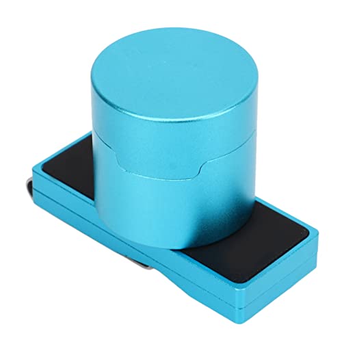 ACOGEDO [Magnetischer Billardkreidehalter mit Festem Clamp/Holder] [Aluminiumlegierung Snooker Chalk Box] [tragbares Billardzubehör in Schwarz] (BLUE) von ACOGEDO