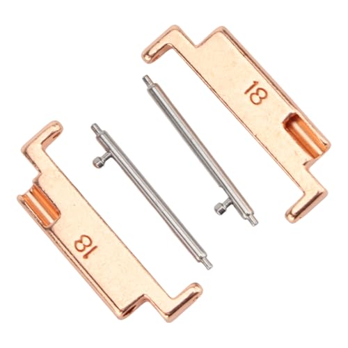 ACOGEDO Stylish Metal Watch Band Adapter Set für 18-22 Mm Edelstahl-Uhr-Wach-Gurt-Anschluss in Roségold mit Federstangen (1 Paar) von ACOGEDO