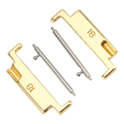 ACOGEDO Stylish Metal Watch Band Adapter Set für 18-22 Mm Edelstahl-Uhr-Wach-Gurt-Anschluss in Roségold mit Federstangen (1 Paar) von ACOGEDO
