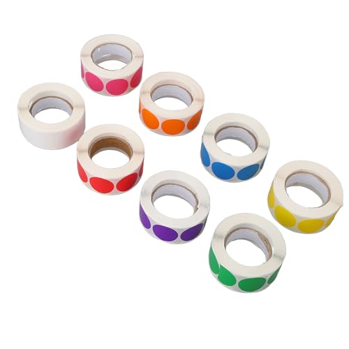 Buntes Selbstkleberkreis -Label Aufkleber für - und Kosmetikflaschen 8 Roll Set für DIY-, Konserven-, Kerzen und ätherische Ölflaschenetiketten Buntes Selbstkleberkreis -Label Aufkleber für - und Kosmetikflaschen 8 Roll Set für DIY-, Konserven-, Kerzen und ätherische Ölflaschenetiketten von ACOGEDO