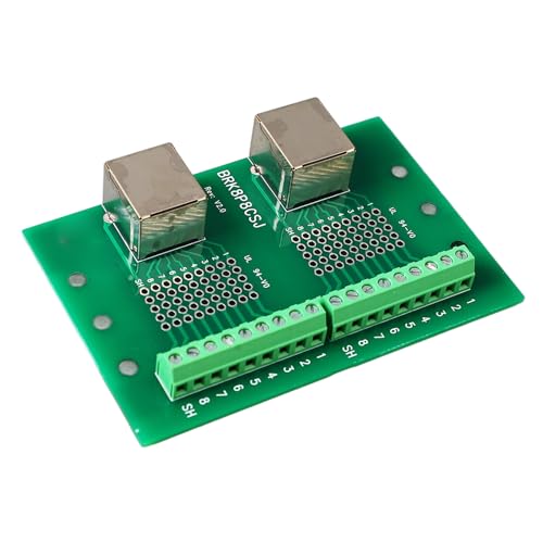 Hochgeschwindigkeit RJ45 Ethernet Connector Board mit Zwei Netzwerkanschlüssen und Schraubenklemmen - Ideal für Haus-, Wirtschafts- und Rechenzentren Hochgeschwindigkeit RJ45 Ethernet Connector Board mit Zwei Netzwerkanschlüssen und Schraubenklemmen - Ideal für Haus-, Wirtschafts- und Rechenzentren von ACOGEDO