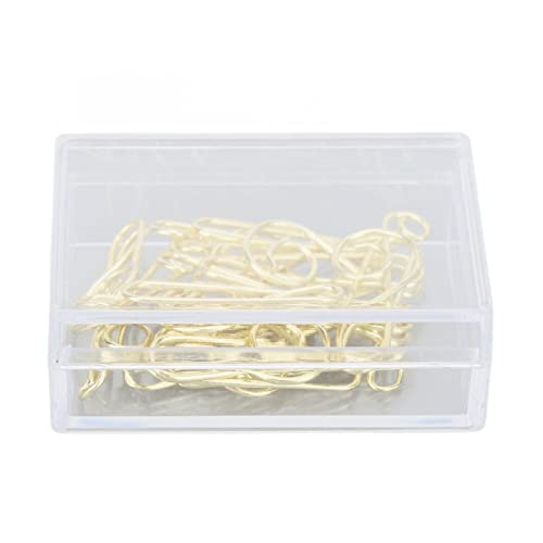Innovative Note Formpapier Clips Set - 100 Korrosionsbeständige Goldmetallpapierklammern für Zuhause, Büro und Schulnutzung Innovative Note Formpapier Clips Set - 100 Korrosionsbeständige Goldmetallpapierklammern für Zuhause, Büro und Schulnutzung von ACOGEDO