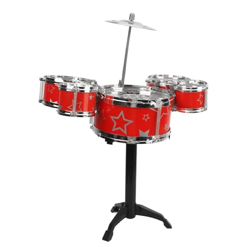 Kleinkind Jazz Drum Kit Easy Assembly Robustes Bauch (Rot) von ACOGEDO