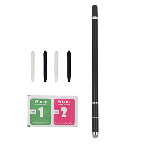 Stylus-Stift für Touchscreen, Stylisten-Stifte für Touchscreens, Verschleißfeste Faserspitze, Handy-Tablet-Stylus-Stift, 4-in-1-Malerei, Handschrift, Kapazitiver Stylus (Black) von ACOGEDO