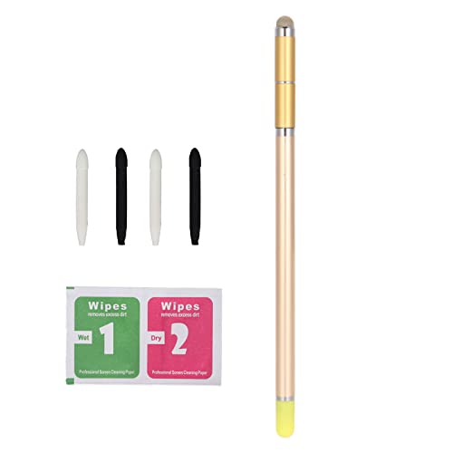 Stylus-Stift für Touchscreen, Stylisten-Stifte für Touchscreens, Verschleißfeste Faserspitze, Handy-Tablet-Stylus-Stift, 4-in-1-Malerei, Handschrift, Kapazitiver Stylus (Gold) von ACOGEDO