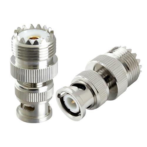ACONRFTOL 2-Pack UHF Buchse auf BNC Stecker UHF SO239 auf BNC Stecker SO-239 PL 259 Jack RF Koaxialadapter für Antenne Koaxialkabel WLAN Radio Scanne ACONRFTOL 2-Pack UHF Buchse auf BNC Stecker UHF SO239 auf BNC Stecker SO-239 PL 259 Jack RF Koaxialadapter für Antenne Koaxialkabel WLAN Radio Scanne von ACONRFTOL