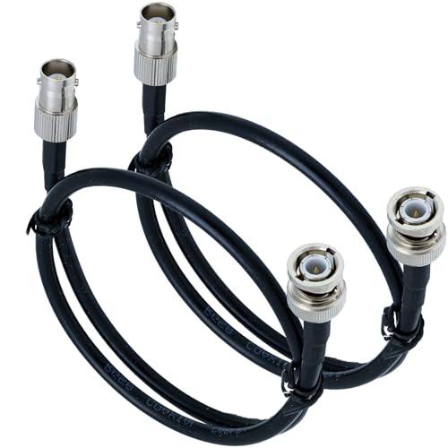 ACONRFTOL 2PCS BNC RG58 Koaxialkabel 50CM BNC Stecker auf Buchse Verlängerungskabel Low Loss für Video SDI, Überwachungskamera ACONRFTOL 2PCS BNC RG58 Koaxialkabel 50CM BNC Stecker auf Buchse Verlängerungskabel Low Loss für Video SDI, Überwachungskamera von ACONRFTOL