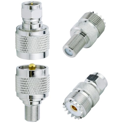 ACONRFTOL 4PC UHF-F Typ FR Koaxialstecker Kit PL259 SO239 UHF zu F Koax Adapter für TV Antenne RG-6 Kabel Wireless LAN Geräte Wi-Fi Radios Externe Antenne ACONRFTOL 4PC UHF-F Typ FR Koaxialstecker Kit PL259 SO239 UHF zu F Koax Adapter für TV Antenne RG-6 Kabel Wireless LAN Geräte Wi-Fi Radios Externe Antenne von ACONRFTOL