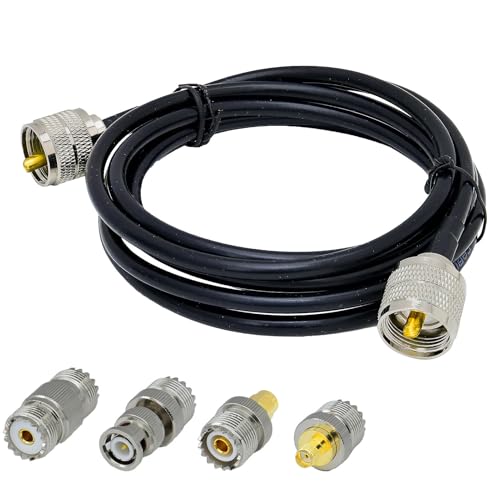 ACONRFTOL RG58 UHF Kabel UHF Stecker auf UHF Stecker RG58 Kabel 2M + 4 UHF Adapter, PL259 RG58 Verlängerungskabel Verlustarmes für SO239 CB Funk Amateurfunk Antennen Analysator SWR-Meter Zweiwege Funk ACONRFTOL RG58 UHF Kabel UHF Stecker auf UHF Stecker RG58 Kabel 2M + 4 UHF Adapter, PL259 RG58 Verlängerungskabel Verlustarmes für SO239 CB Funk Amateurfunk Antennen Analysator SWR-Meter Zweiwege Funk von ACONRFTOL