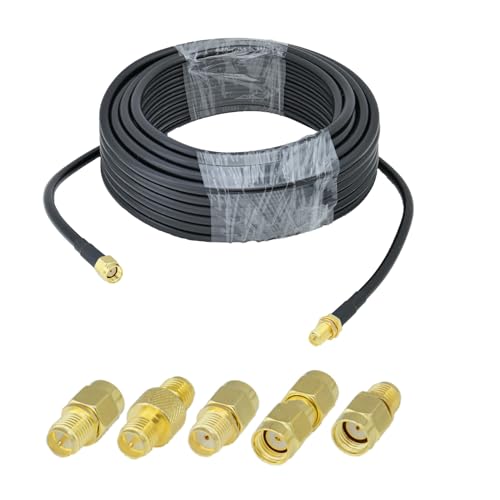 ACONRFTOL RP-SMA-Verlängerungskabel Stecker Buchse 10M RG58 Koaxialkabel mit 5Stück RP SMA Adapter 50ohms WiFi Antenne Verlängerungs Geringer Verlust für Sicherheit IP Kamera Wireless Netzwerkkarte ACONRFTOL RP-SMA-Verlängerungskabel Stecker Buchse 10M RG58 Koaxialkabel mit 5Stück RP SMA Adapter 50ohms WiFi Antenne Verlängerungs Geringer Verlust für Sicherheit IP Kamera Wireless Netzwerkkarte von ACONRFTOL