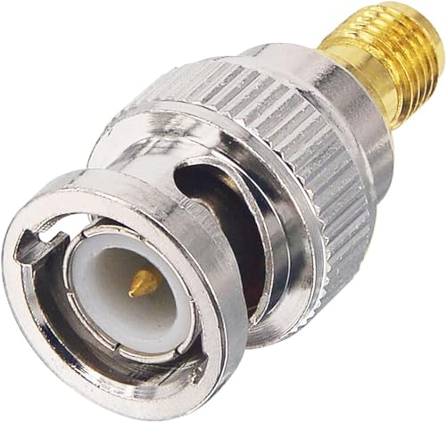 ACONRFTOL SMA BNC Adapter SMAaufBNC Koaxialer Adapter BNC-Stecker zu SMA-Buchse Koaxialstecker für HF-Antennen, WLAN-Geräte, SDR, WIFI, usw (2 Stück) von ACONRFTOL