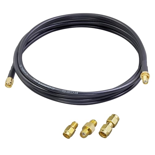 ACONRFTOL SMA Buchse auf Stecker RG58 Kabel 2 Meter RG58 SMA Koaxialkabel 2M Kompatibel mit LNA, RTL-SDR USB Dongle, ADS-B Receiver, Amateurfunk (2M mit 3 Adapter, RG58 Kabel) ACONRFTOL SMA Buchse auf Stecker RG58 Kabel 2 Meter RG58 SMA Koaxialkabel 2M Kompatibel mit LNA, RTL-SDR USB Dongle, ADS-B Receiver, Amateurfunk (2M mit 3 Adapter, RG58 Kabel) von ACONRFTOL