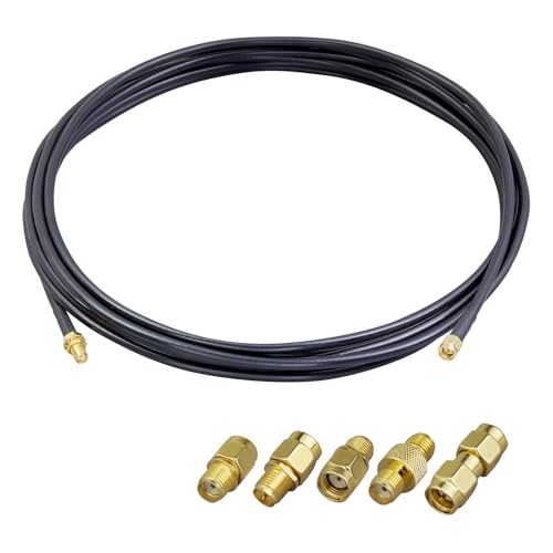 ACONRFTOL SMA Kit SMA Stecker zu SMA Buchse Koaxialkabel RG58 5M+ 5 Stück SMA RF Koax Adapter SMA zu SMA/RPSMA Adapter Kabel Set für 3G 4G LTE Antenne, ADS-B, GPS ACONRFTOL SMA Kit SMA Stecker zu SMA Buchse Koaxialkabel RG58 5M+ 5 Stück SMA RF Koax Adapter SMA zu SMA/RPSMA Adapter Kabel Set für 3G 4G LTE Antenne, ADS-B, GPS von ACONRFTOL