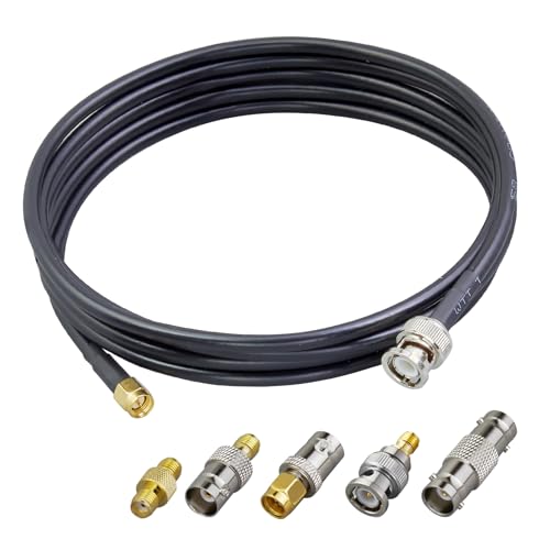 ACONRFTOL BNC zu SMA RG58 Kabel, SMA Stecker zu BNC Stecker Koaxialkabel 2 Meter mit 5 SMA auf BNC Adapter, SMA Männlich zu BNC Männlich Kabel für Funk, Video, LAN, WiFi, GPS, Antenne ACONRFTOL BNC zu SMA RG58 Kabel, SMA Stecker zu BNC Stecker Koaxialkabel 2 Meter mit 5 SMA auf BNC Adapter, SMA Männlich zu BNC Männlich Kabel für Funk, Video, LAN, WiFi, GPS, Antenne von ACONRFTOL