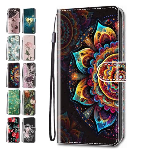 Handyhülle für Samsung Galaxy A20e Hülle Muster Lederhülle Klapphülle Tasche Flip Case Cover Schutzhülle mit Kartenfach Handytasche - Mandala Handyhülle für Samsung Galaxy A20e Hülle Muster Lederhülle Klapphülle Tasche Flip Case Cover Schutzhülle mit Kartenfach Handytasche - Mandala von ACOVER