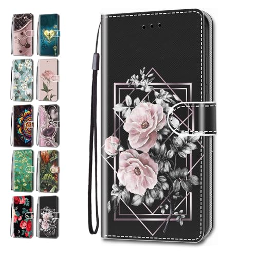 Handyhülle für Samsung Galaxy A51 4G 2020 Hülle Muster Herzen Blätter Geblümt Lederhülle Klapphülle Tasche Flip Case Cover Schutzhülle mit Kartenfach Handytasche - Elegante Blumen Handyhülle für Samsung Galaxy A51 4G 2020 Hülle Muster Herzen Blätter Geblümt Lederhülle Klapphülle Tasche Flip Case Cover Schutzhülle mit Kartenfach Handytasche - Elegante Blumen von ACOVER