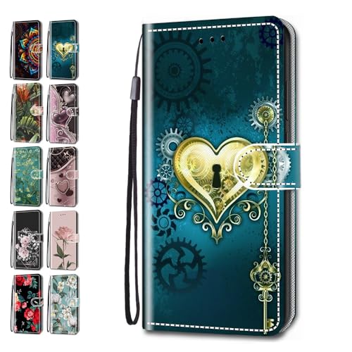 Handyhülle für Samsung Galaxy S23 Hülle Muster Herzen Blätter Geblümt Lederhülle Klapphülle Tasche Flip Case Cover Schutzhülle mit Kartenfach Handytasche - Goldene Herzen Handyhülle für Samsung Galaxy S23 Hülle Muster Herzen Blätter Geblümt Lederhülle Klapphülle Tasche Flip Case Cover Schutzhülle mit Kartenfach Handytasche - Goldene Herzen von ACOVER