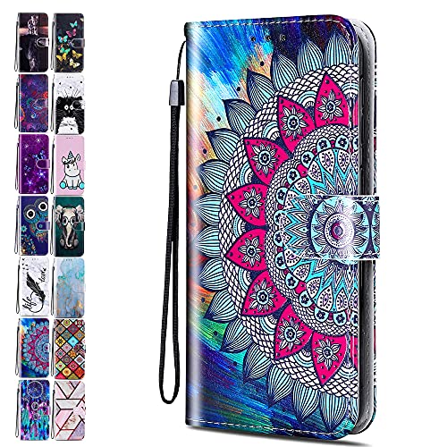 Lederhülle für iPhone 14 Pro Max 6.7 Hülle Muster Mandala Blume Handyhülle Flip Case Cover Schutzhülle mit Kartenfach Handytasche für Mädchen Damen Lederhülle für iPhone 14 Pro Max 6.7 Hülle Muster Mandala Blume Handyhülle Flip Case Cover Schutzhülle mit Kartenfach Handytasche für Mädchen Damen von ACOVER
