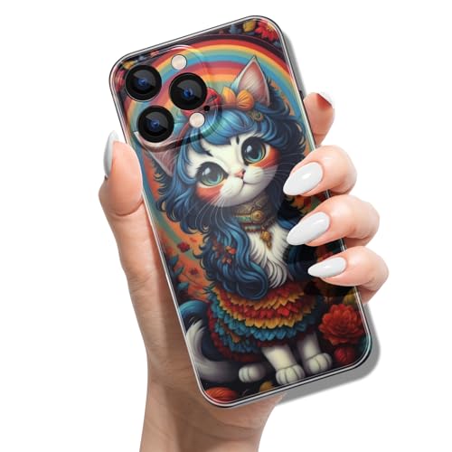 Silikon Hülle für iPhone 13 Pro Max 6.7 mit Muster Tierdruck TPU Stoßfest Cover Handyhülle Case für Frauen Mädchen Mann Jungen - Hübsche Katze Silikon Hülle für iPhone 13 Pro Max 6.7 mit Muster Tierdruck TPU Stoßfest Cover Handyhülle Case für Frauen Mädchen Mann Jungen - Hübsche Katze von ACOVER