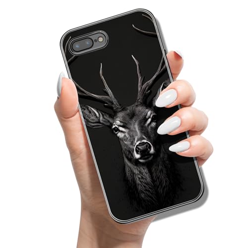 Silikon Hülle für iPhone 8 Plus / 7 Plus 5.5 mit Muster Tierdruck TPU Stoßfest Cover Handyhülle Case für Frauen Mädchen Mann Jungen - Hirsch Silikon Hülle für iPhone 8 Plus / 7 Plus 5.5 mit Muster Tierdruck TPU Stoßfest Cover Handyhülle Case für Frauen Mädchen Mann Jungen - Hirsch von ACOVER
