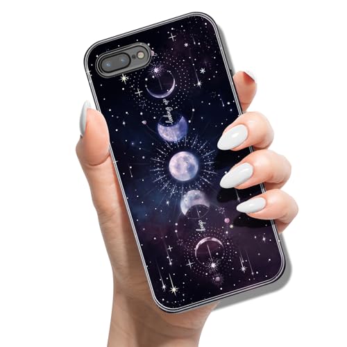 Silikon Hülle für iPhone 8 Plus / 7 Plus 5.5 mit Muster Tierdruck TPU Stoßfest Cover Handyhülle Case für Frauen Mädchen Mann Jungen - Mond Sternenhimmel Silikon Hülle für iPhone 8 Plus / 7 Plus 5.5 mit Muster Tierdruck TPU Stoßfest Cover Handyhülle Case für Frauen Mädchen Mann Jungen - Mond Sternenhimmel von ACOVER