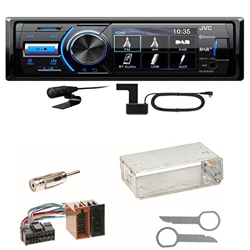 JVC KD-X561DBT Digitalradio Bluetooth Autoradio USB DAB+ AUX MP3 FLAC AAC WAV Einbauset für Mercedes SLK R170 W208 W210 von ACR-Bad Hersfeld