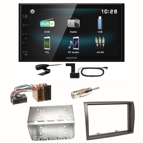 Kenwood DMX-125DAB Bluetooth USB DAB+ MP3 Digitalradio Autoradio Einbauset für FIAT Ducato Boxer Jumper von ACR-Bad Hersfeld