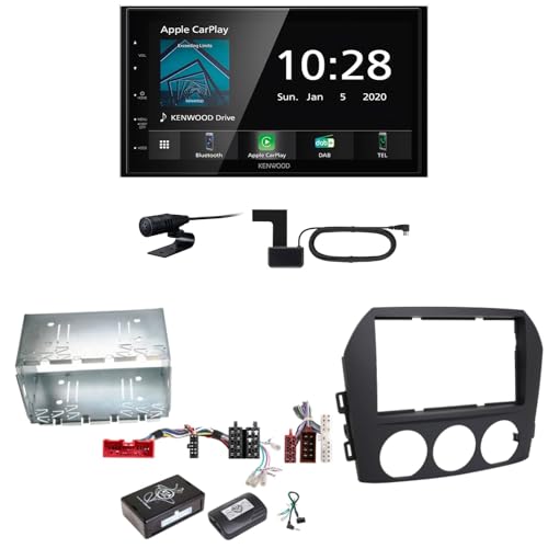 Kenwood DMX5020DABS Android Auto CarPlay Digitalradio Bluetooth USB Einbauset kompatibel mit Mazda MX-5 NC FL von ACR-Bad Hersfeld