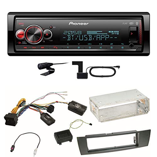 Pioneer MVH-S520DAB MP3 USB FLAC Digitalradio DAB+ Bluetooth AUX WMA WAV Einbauset kompatibel mit BMW E90 E91 E92 E93 von ACR-Bad Hersfeld