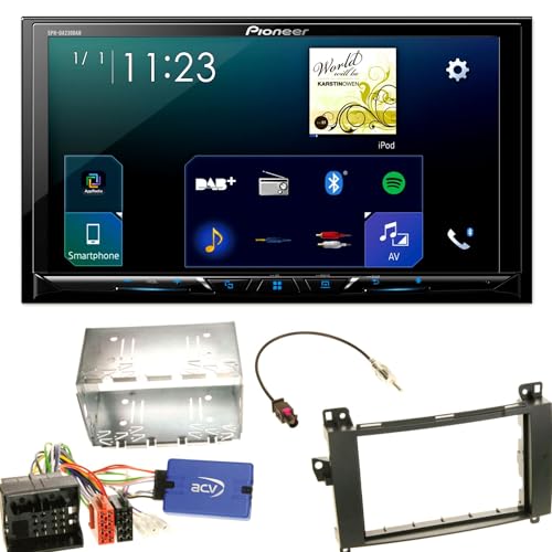 Pioneer SPH-DA230DAB Autoradio CarPlay Android Auto Bluetooth USB Digitalradio DAB+ Einbauset für Mercedes Viano Vito W639 von ACR-Bad Hersfeld