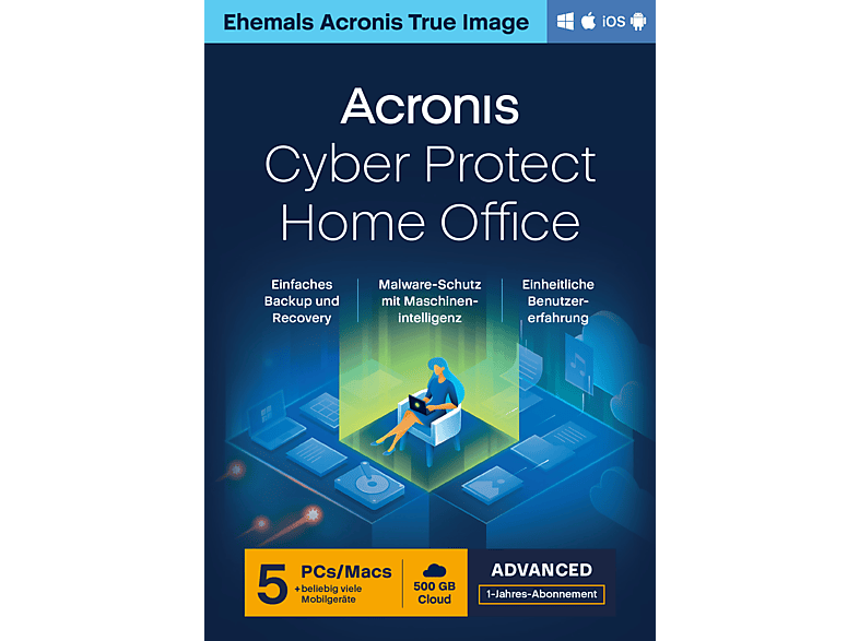 Acronis True Image Advanced Abonnement 5 Computer + 500 GB Cloud-Speicher - 1 Jahr von ACRONIS (POSA)