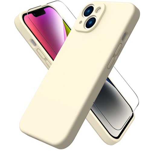 ACRONIX Hülle Kompatibel mit iPhone 14(6.1"),Liquid Silicone Case mit innem Soft Microfaser Tuch Futter,360° Voll abgedeckte stoßfeste Handyhülle für iPhone 14-Baby gelb von ACRONIX