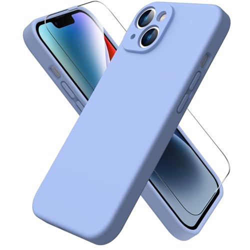 ACRONIX Hülle Kompatibel mit iPhone 14(6.1"),Liquid Silicone Case mit innem Soft Microfaser Tuch Futter,360° Voll abgedeckte stoßfeste Handyhülle für iPhone 14-Hellblau von ACRONIX