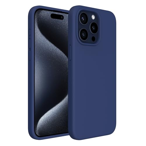 ACRONIX Hülle Kompatibel mit iPhone 15 Pro Max(6,7"),Case mit innem Soft Microfaser Tuch Futter,Ultra Dünn Stoßfester Kratzfestem Handyhülle [Kompletter Schutz]-Mitternachtsblau von ACRONIX