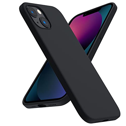 ACRONIX für iPhone 13 Hülle Silikon, Kompatibel mit iPhone 13(6,1"), Handyhülle Liquid Silikon Soft Ultimative Touch, 3-Layer Struktur Rundumschutz Slim Case Cover für iPhone 13 - Schwarz von ACRONIX