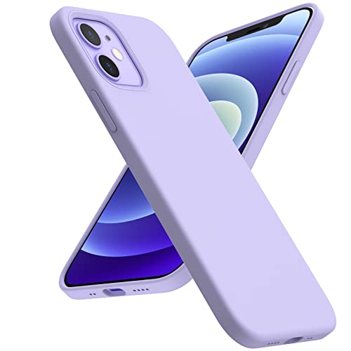 ACRONIX Liquid Silicone Case Kompatibel mit iPhone 12/ iPhone 12 Pro Hülle (6,1"), Hochwertiges Silikon, Ultimative Touch,Rundumschutz Handyhülle,3-Layer Struktur Schutzhülle-Licht Lila von ACRONIX