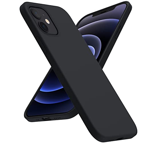 ACRONIX Liquid Silicone Case Kompatibel mit iPhone 12 Mini Hülle (5,4"), Hochwertiges Silikon, Ultimative Touch,Rundumschutz Handyhülle,3-Layer Struktur Schutzhülle-Schwarz von ACRONIX